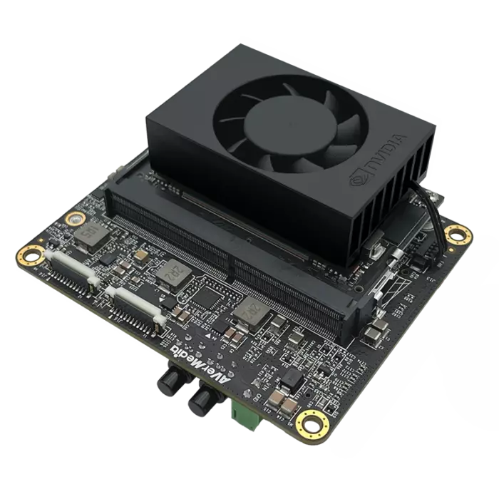 AVerMedia D133S taşıyıcı kart ile NVIDIA Jetson Orin Nano/NX modülü birleştirilerek oluşturulmuş hazır yapay zeka kiti